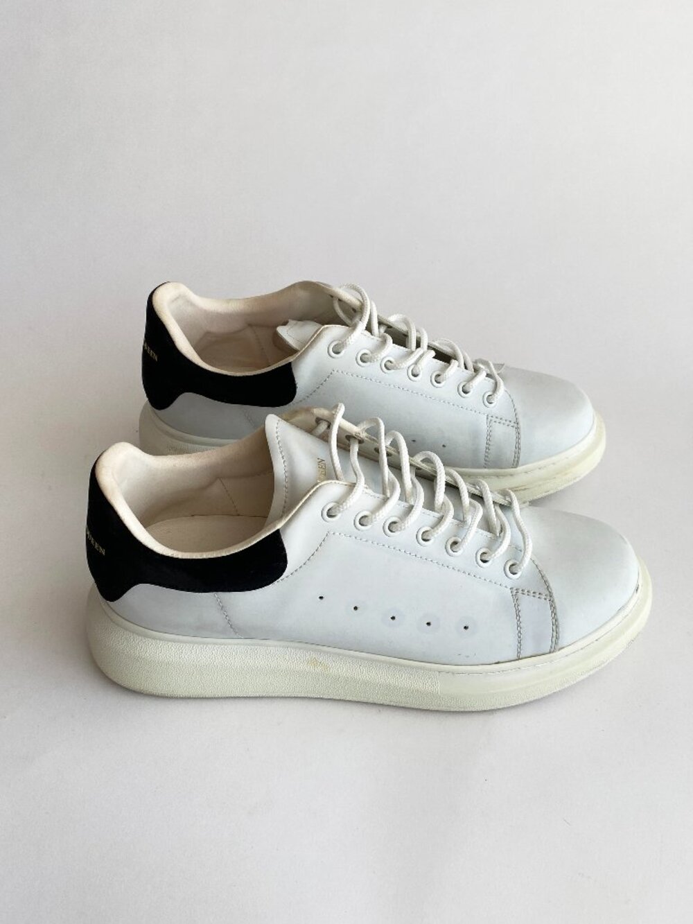 Alexander McQueen White Leather Sneakers - Men's Size 9